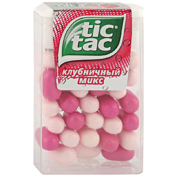 Драже Тик-так 16г клубничный микс