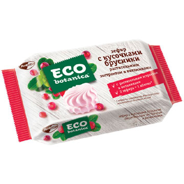 Зефир Эко Ботаника 250г с кусочками брусники