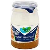 Йогурт Лактика Греческий 190г 3% двухслойный мед/грецкий орех