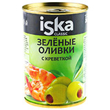 Оливки Иска 300мл зеленые с креветкой ж/б