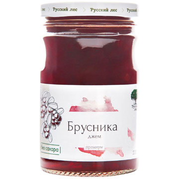Джем Русский лес 220г Брусника ст/б