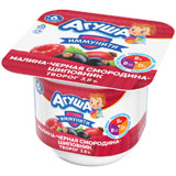 Творог фрукт. Агуша 100г 3,8% малина/черная смородина/шиповник