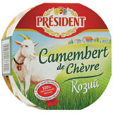 Сыр Камамбер Президент 125г 45% с белой плесенью из козьего и коровьего молока