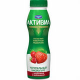 Биойогурт Активия Данон 2% 260г пит. Клубника-Земляника