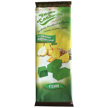 Конфеты Умные сладости 90г ананас-зеленая груша