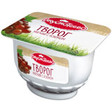 Творог Вкуснотеево 175г 5% с изюмом ванночка