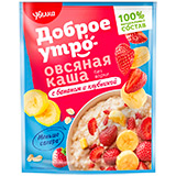 Каша овсяная Увелка 40г с бананом и клубникой