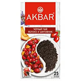 Чай Акбар 25*1,5г черный яблоко и шиповник