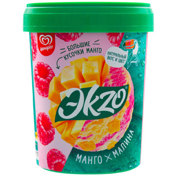 Мороженое Инмарко Экзо 520г манго/малина молочное
