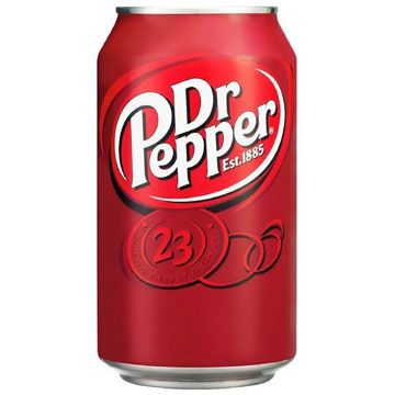 Напиток Доктор Пеппер 0,33л б/а 23 сильногазир.ж/б
