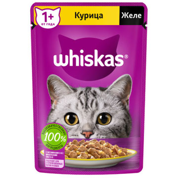 Консервы Вискас 75г желе курица