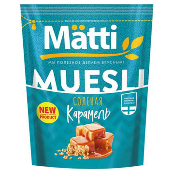 Мюсли Матти 250г соленая карамель