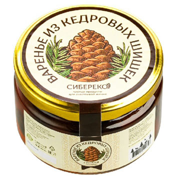Варенье Сибереко 250г из кедровых шишек с/б