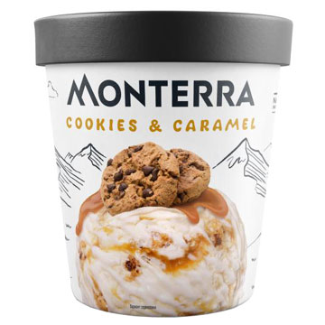 Мороженое Монтерра 298г Печенье карамель