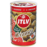 Оливки ИТЛВ 300г/314мл зеленые с лососем
